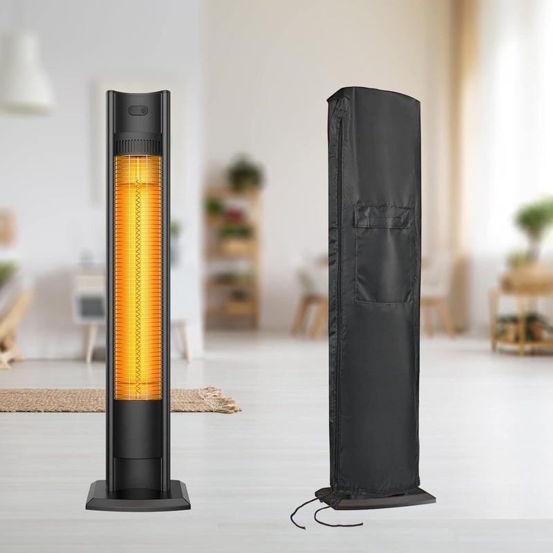 Andacar Patio Heater Covers, Waterproof Outdoor Heater Cover with Zipper Heavy Duty Electric Heater Storage Cover for Patio Outside Home Use (8.6"D × 3.9"W × 37.8"H) - Image 2